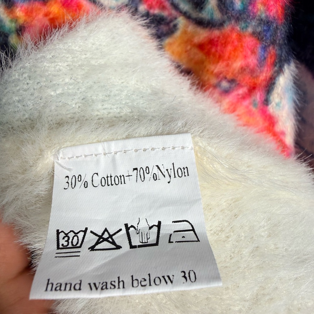 Colorful Oversized Cat Print Sweater - Picture 7 of 8